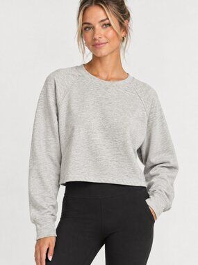 Express Light Heather Gray Crewneck Pullover